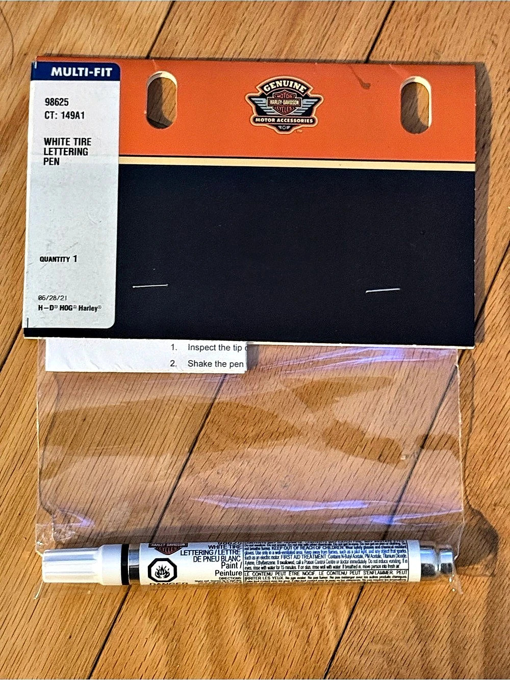 Harley-Davidson White Tire Lettering Pen Kit